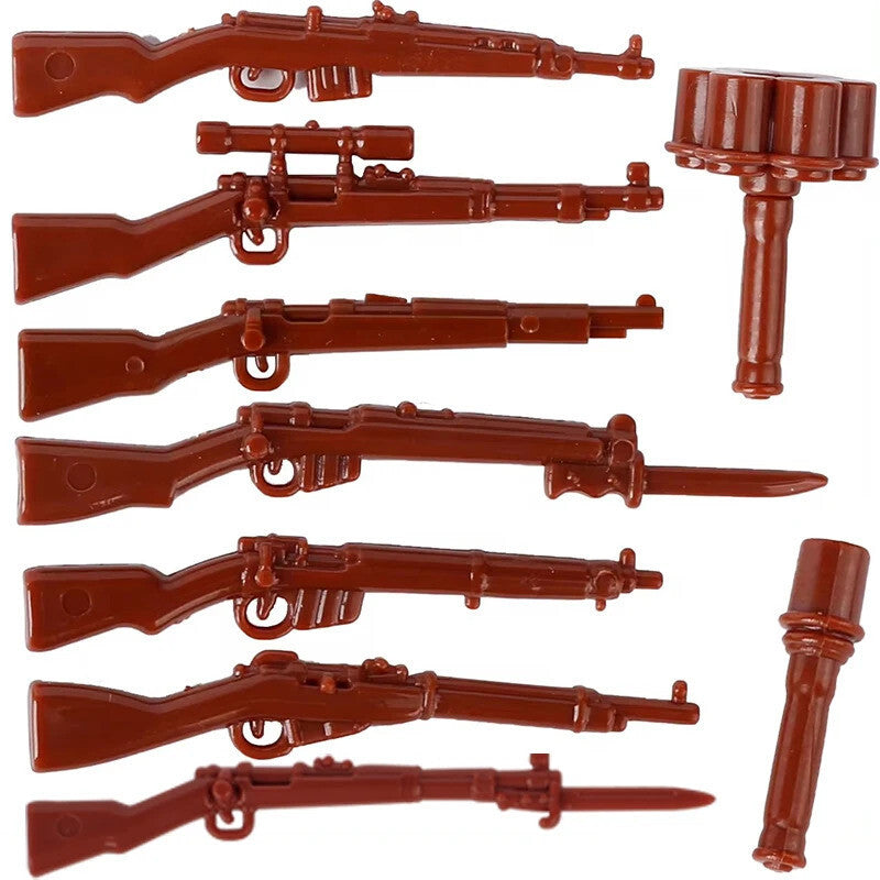 Military Soldier MOC WW2 Gun Arms 98K PPSH For LEGO Building Blocks Brick Toy