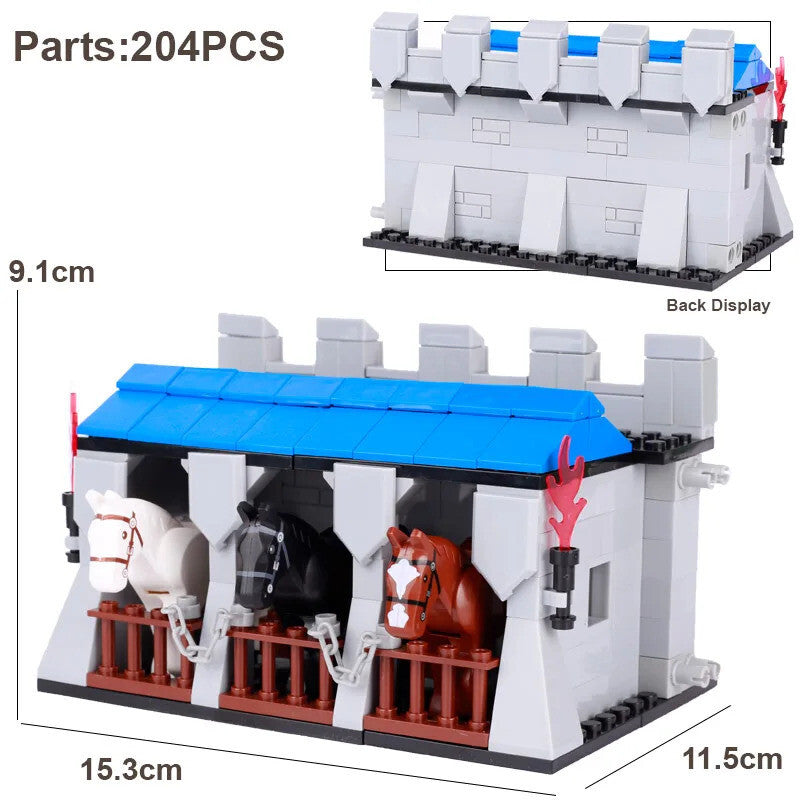 MOC Medieval Military Castle Siege Weapons War Army Knights For LEGO Building Blocks Set