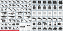 294pcs WW2 Military Weapon Warehouse Training Model Base Building Blocks Toy DIY