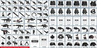 294pcs WW2 Military Weapon Warehouse Training Model Base Building Blocks Toy DIY