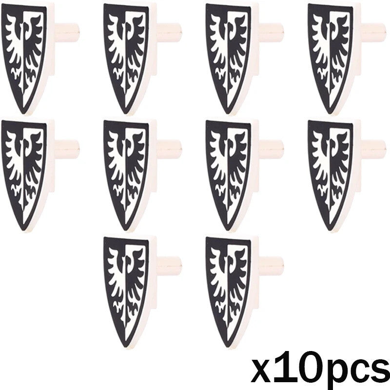 Medieval Military Army Soldier Shield Helmet For LEGO Building Blocks Brick Toy