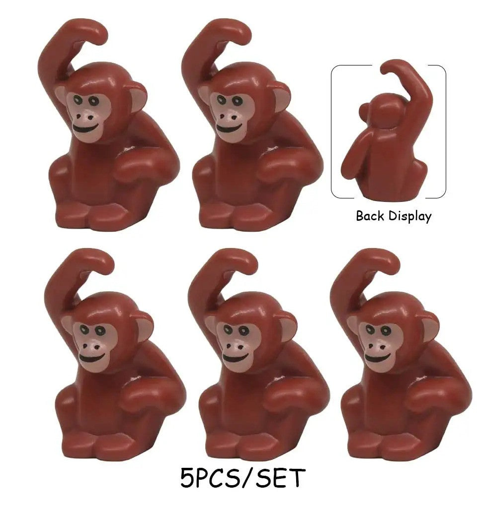 MOC Animal Monkey Ape Anglerfish Dragon Fish for LEGO Sets Building Block Set