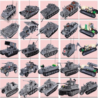 WW2 Military Tank Army Soldier Vehicle Car For LEGO Building Blocks Brick Toy