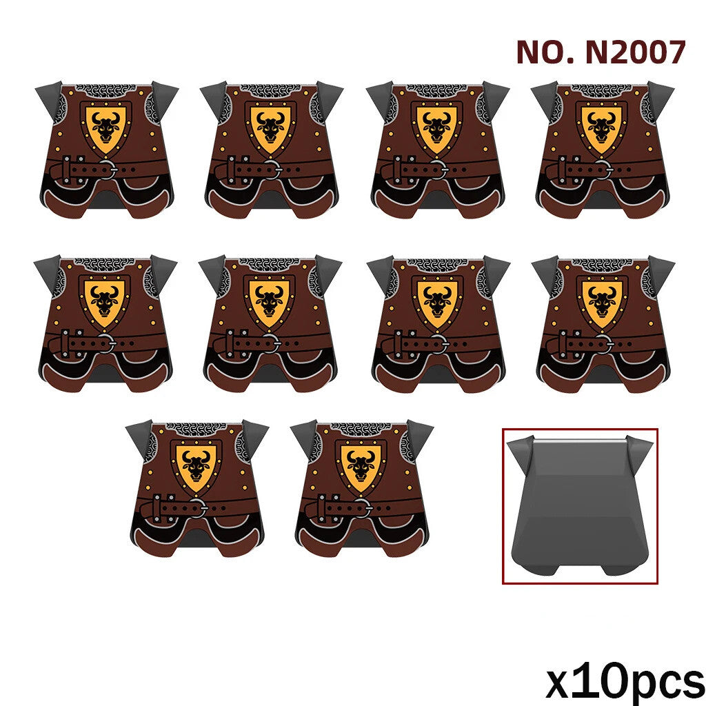 Medieval Military Army Soldier Shield Helmet For LEGO Building Blocks Brick Toy