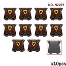 Medieval Military Army Soldier Shield Helmet For LEGO Building Blocks Brick Toy