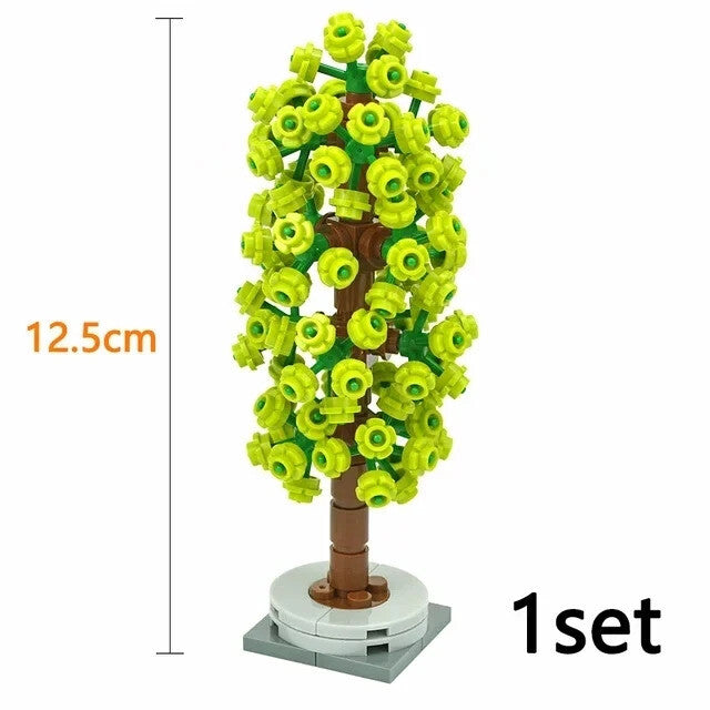 City Tree Green Bush Garden MOC Flower Grass for Lego Building Blocks Sets DIY