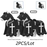 City Animals Medeival Military Knights Horse Warhorse Eagle for LEGO Building Blocks Sets
