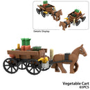 City Animals Ancient Egyptian Carriage Horse Wagon for LEGO Building Blocks Sets