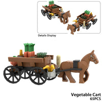 City Animals Ancient Egyptian Carriage Horse Wagon for LEGO Building Blocks Sets
