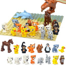 City Animals Cute Dog Sheep Chicken goat pig Cow for LEGO Building Blocks Sets