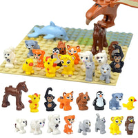 City Animals Cute Dog Sheep Chicken goat pig Cow for LEGO Building Blocks Sets