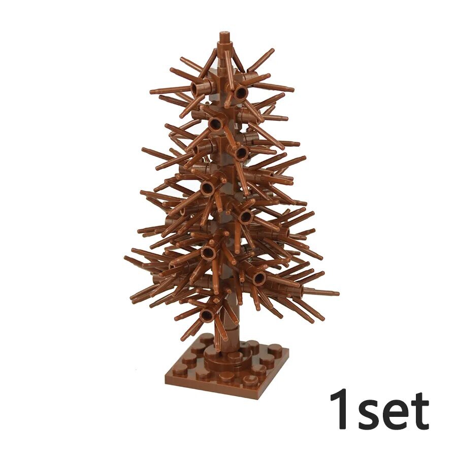 Pine Tree Branch Bush Green Grass Parts for Lego Sets Building Blocks Sets DIY