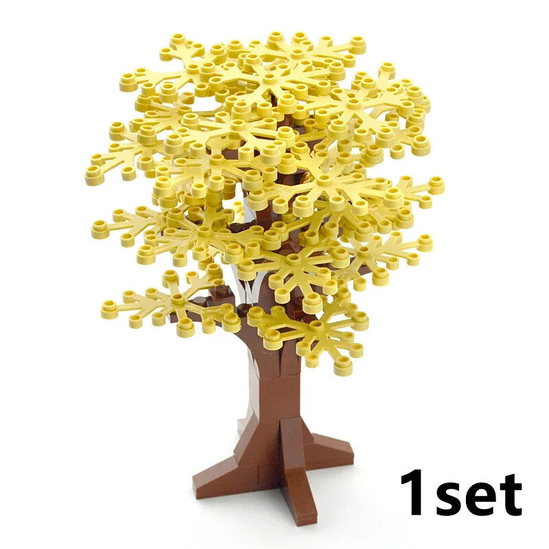 City Tree Green Bush Garden MOC Flower Grass for Lego Building Blocks Sets DIY