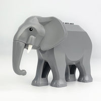 1pc MOC Elephant City Short Long Tusk Animals for LEGO Building Blocks Sets DIY