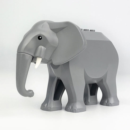 1pc MOC Elephant City Short Long Tusk Animals for LEGO Building Blocks Sets DIY