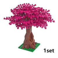 City Tree Green Bush Garden MOC Flower Grass for Lego Building Blocks Sets DIY