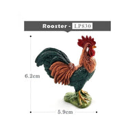 1pc Simulation Chicken Duck Goose Figurine Animal Miniature Art Toy Figure Doll