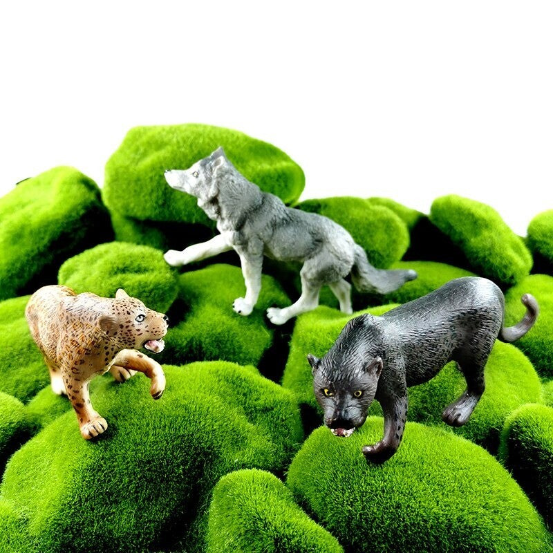 1pc Wolf Deer Leopard Alpaca Koala Antelope Animal Miniature Art Toy Figure Doll
