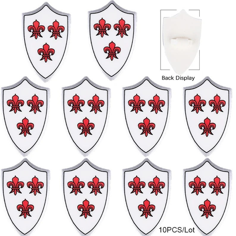 Medieval Military Knights Shields Middle Age For LEGO Building Blocks Brick Toy