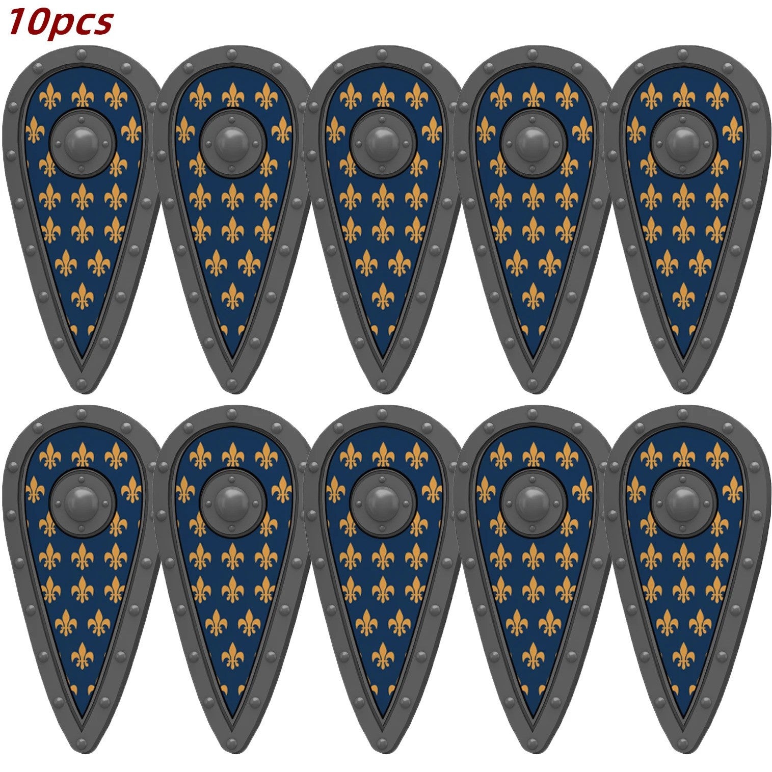 Medieval Military Knights Shields Middle Age For LEGO Building Blocks Brick Toy
