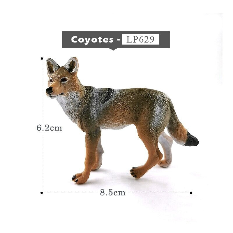 1pc Wolf Deer Leopard Alpaca Koala Antelope Animal Miniature Art Toy Figure Doll