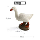1pc Simulation Chicken Duck Goose Figurine Animal Miniature Art Toy Figure Doll