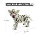 1pc Simulation mini Lion Tiger Lynx Animal Miniature Art Toy Figure Doll