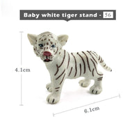 1pc Simulation mini Lion Tiger Lynx Animal Miniature Art Toy Figure Doll