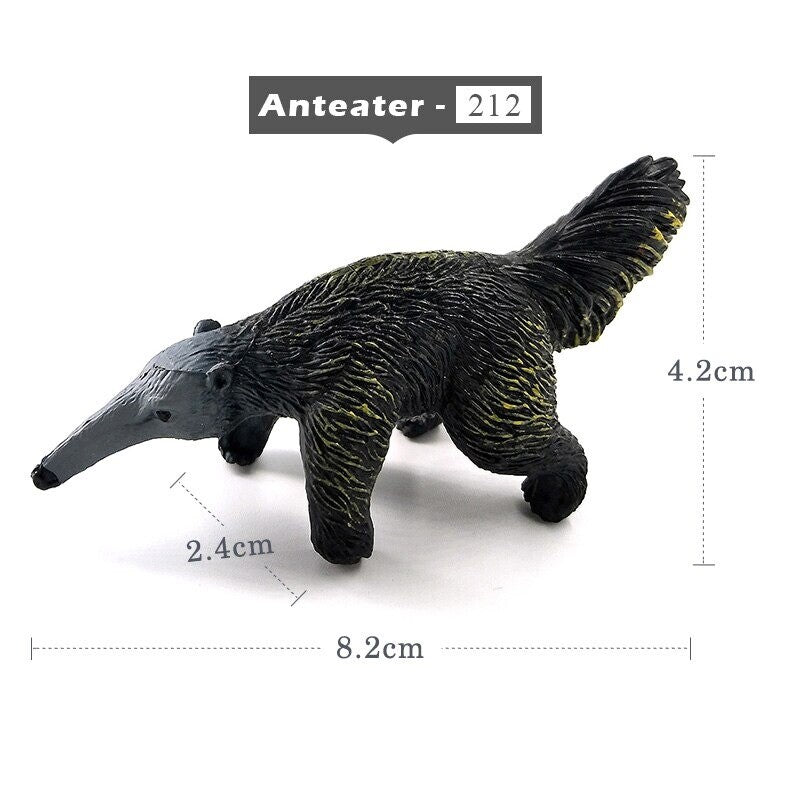 1pc Badger Wolverine Anteater Beaver Animal Miniature Art Toy Figure Doll DIY