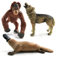 1pc Ostrich Meerkat Okapi Swan Crocodile Animal Miniature Art Toy Figure Doll