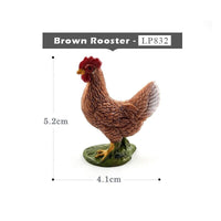 1pc Simulation Chicken Duck Goose Figurine Animal Miniature Art Toy Figure Doll