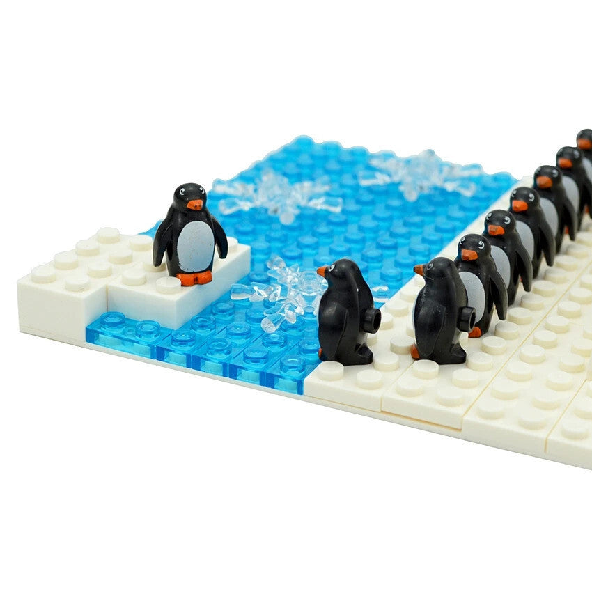 Penguin Glacier Icy Snow world City Animals Zoo for LEGO Building Blocks Set DIY