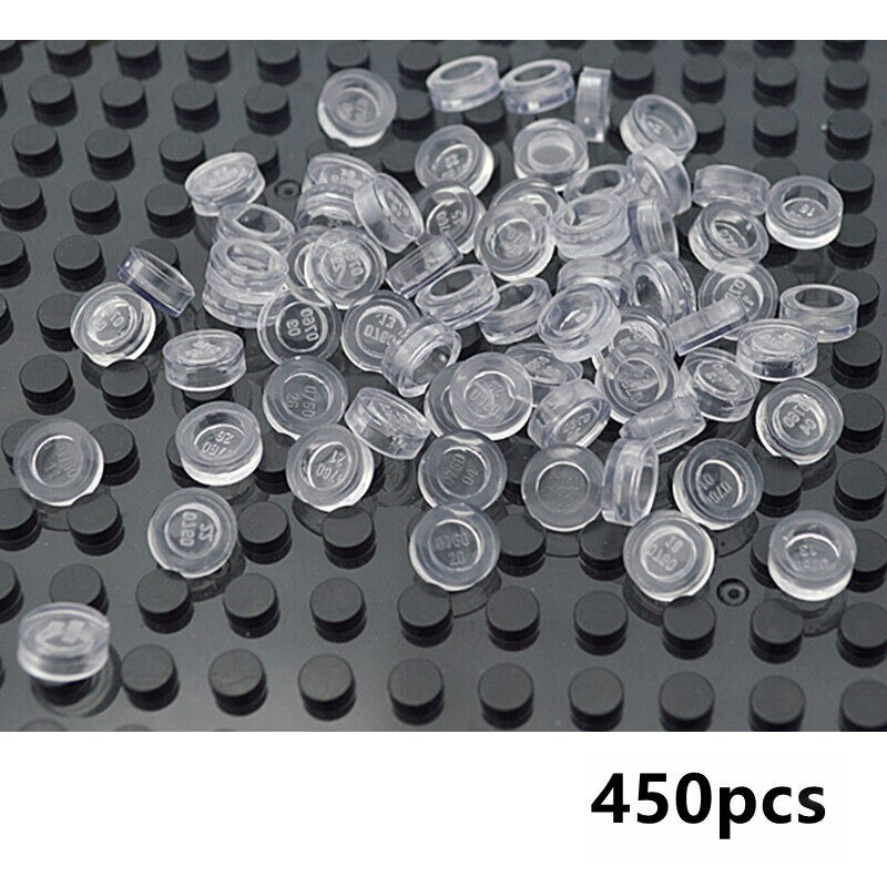 450pcs Round 1x1 Flat Studs 98138 for Lego MOC Building Blocks Brick Toy DIY