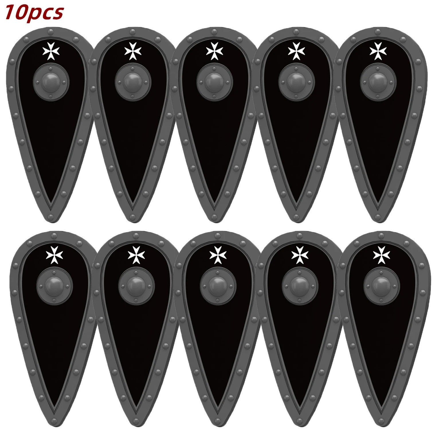 Medieval Military Knights Shields Middle Age For LEGO Building Blocks Brick Toy