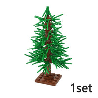 Pine Tree Branch Bush Green Grass Parts for Lego Sets Building Blocks Sets DIY
