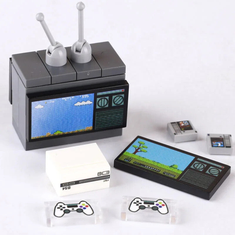 Computer Console Phone Tablet MOC TV City for Lego Building Blocks Sets DIY