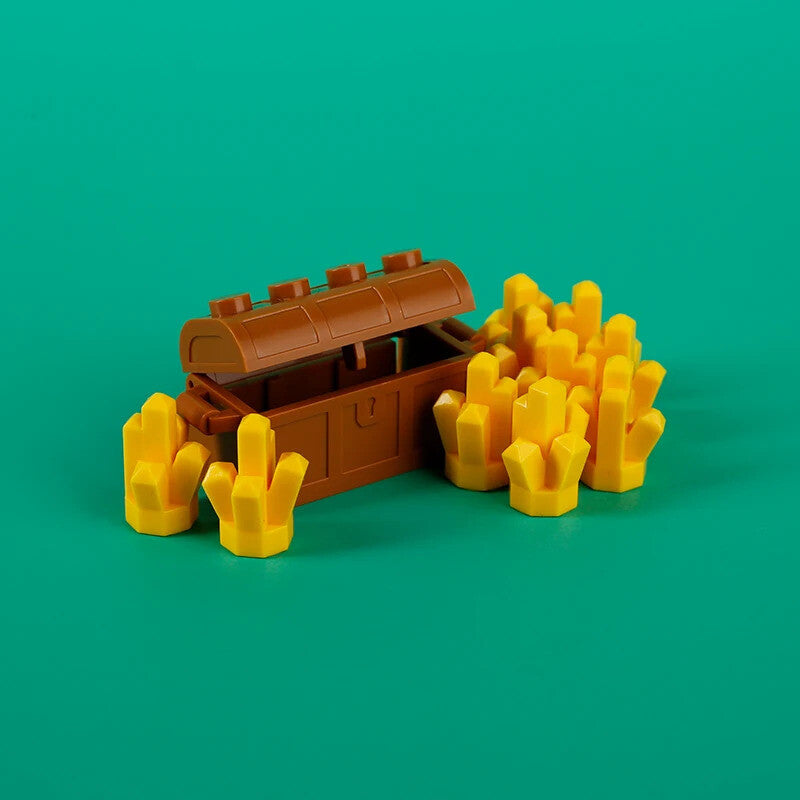 Treasure Pirate Map MOC Jewels Gold Ore Silver For Lego Building Block Brick Set