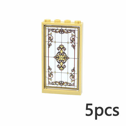 Church Window 57895 60596 1x4x6 House Parts for LEGO Sets Building Block Sets