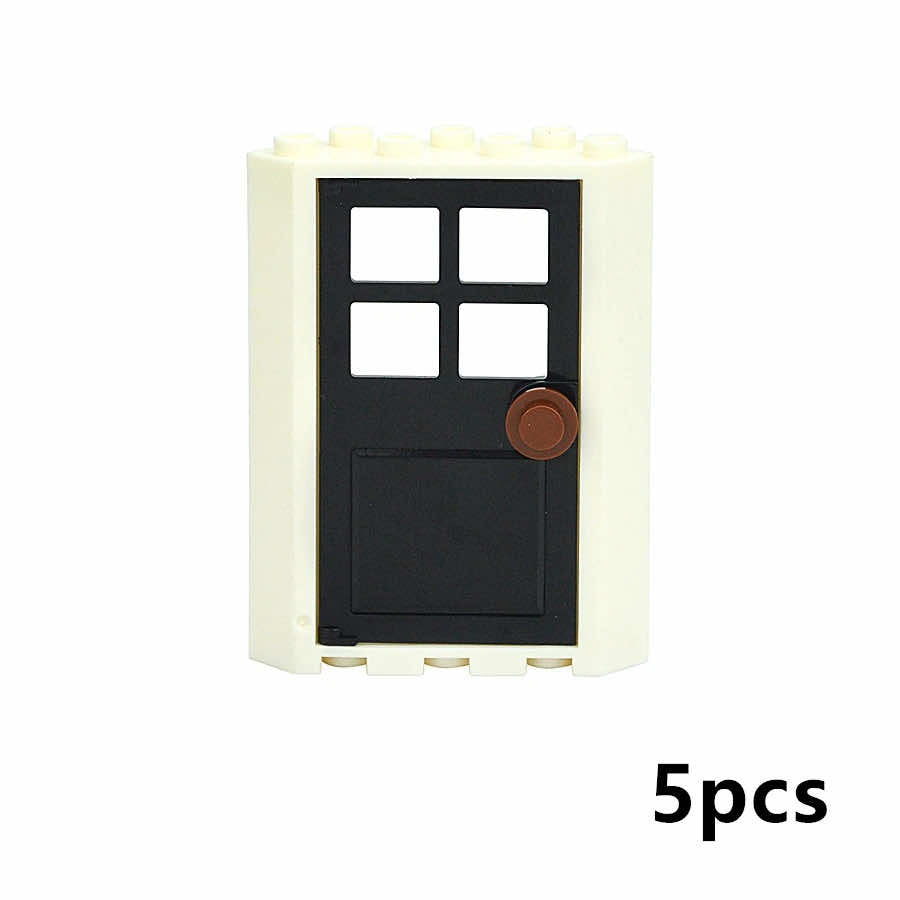 House City Windows 4x4x6 Doors 28327 Door Parts for Lego Building Block Sets DIY