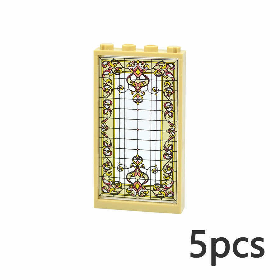 Church Window 57895 60596 1x4x6 House Parts for LEGO Sets Building Block Sets