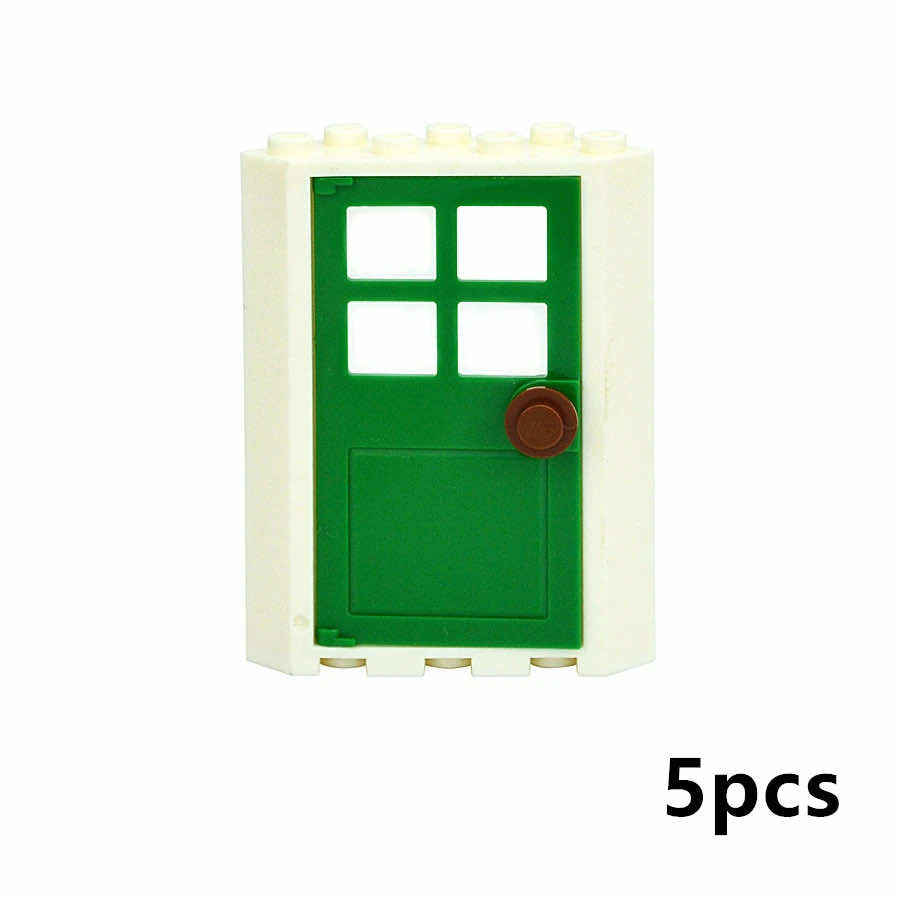 House City Windows 4x4x6 Doors 28327 Door Parts for Lego Building Block Sets DIY