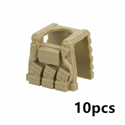 Backpack Armor Vest Army Weapon Soldier Figures Building Blocks Toy DIY