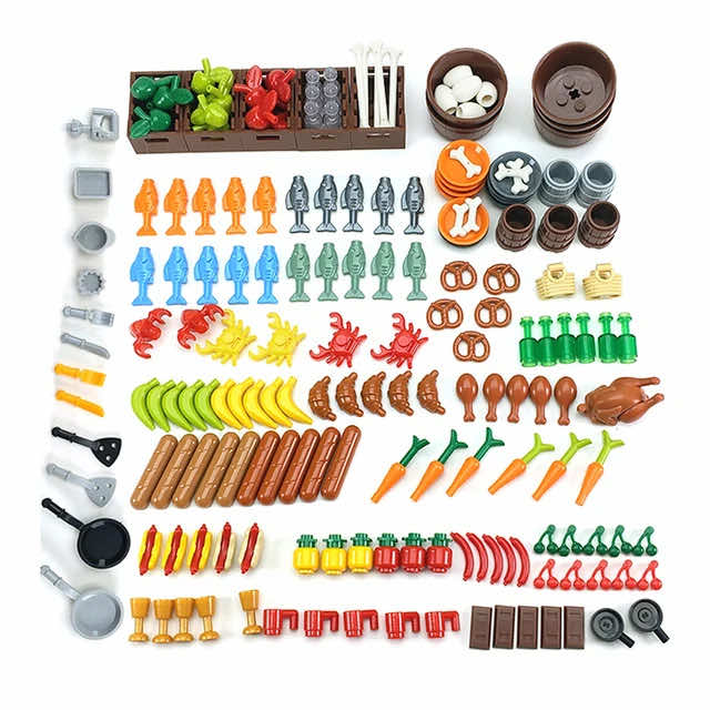 City Food Fruit Trees Box Flower Parts for Lego Sets Building Blocks Sets DIY