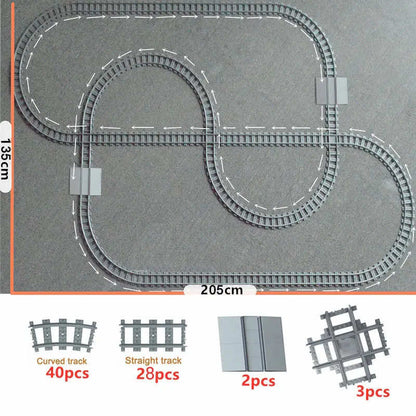 City Rail Flexible Tracks for LEGO Kit Train Building Blocks Sets DIY - 20 Sets!