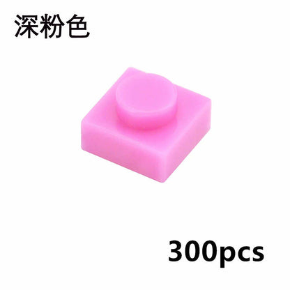 300pcs Thin 1x1 Dots 3024 DIY for Lego Kits Wall bricks Building Blocks Set