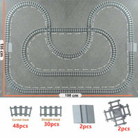 City Rail Flexible Tracks for LEGO Kit Train Building Blocks Sets DIY - 20 Sets! | The Drift Art Co. 14