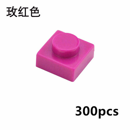 300pcs Thin 1x1 Dots 3024 DIY for Lego Kits Wall bricks Building Blocks Set