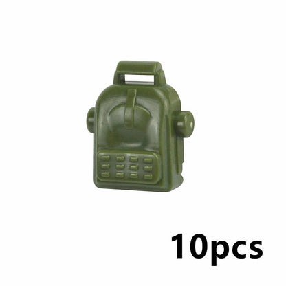 Backpack Armor Vest Army Weapon Soldier Figures Building Blocks Toy DIY