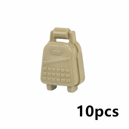 Backpack Armor Vest Army Weapon Soldier Figures Building Blocks Toy DIY