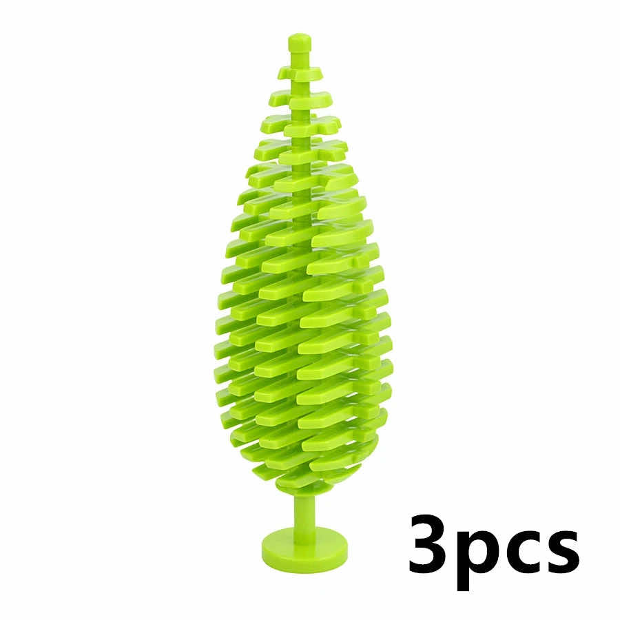 3pcs 3778 Bush Trees Grass City Jungle for Lego Kit brick Building Block Set DIY